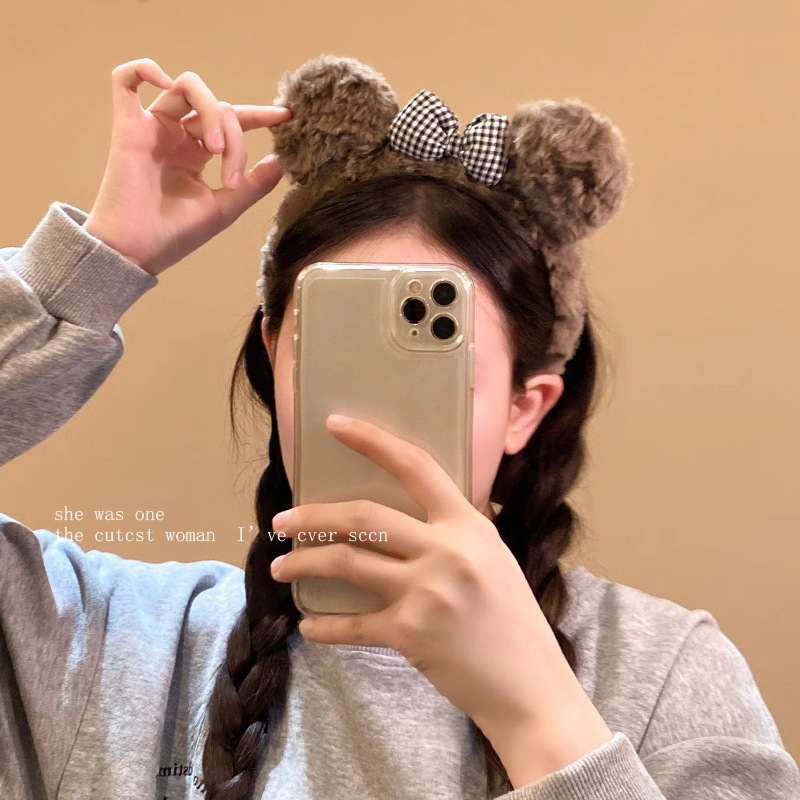可爱掌门狗发箍卡通毛绒彩色小狗发卡甜美少女心百搭头箍2025新款|undefined