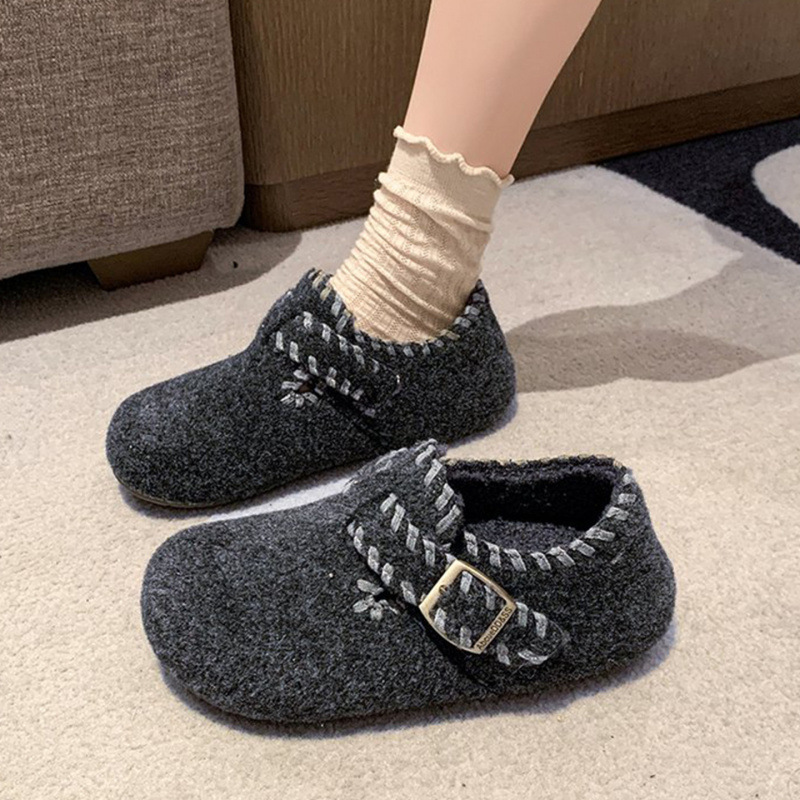 Wool Version ~ 4cm Inner Height Increase Winter Wool Felt Birkenstock Shoes for Women Fleece-Lined Thickeneded Flats Warm Snow Cotton Shoes Wool Version ~ 4cm Inner Height Increase Winter Wool Felt Birkenstock Shoes for Women Fleece-Lined Thickeneded Flats Warm Snow Cotton Shoes