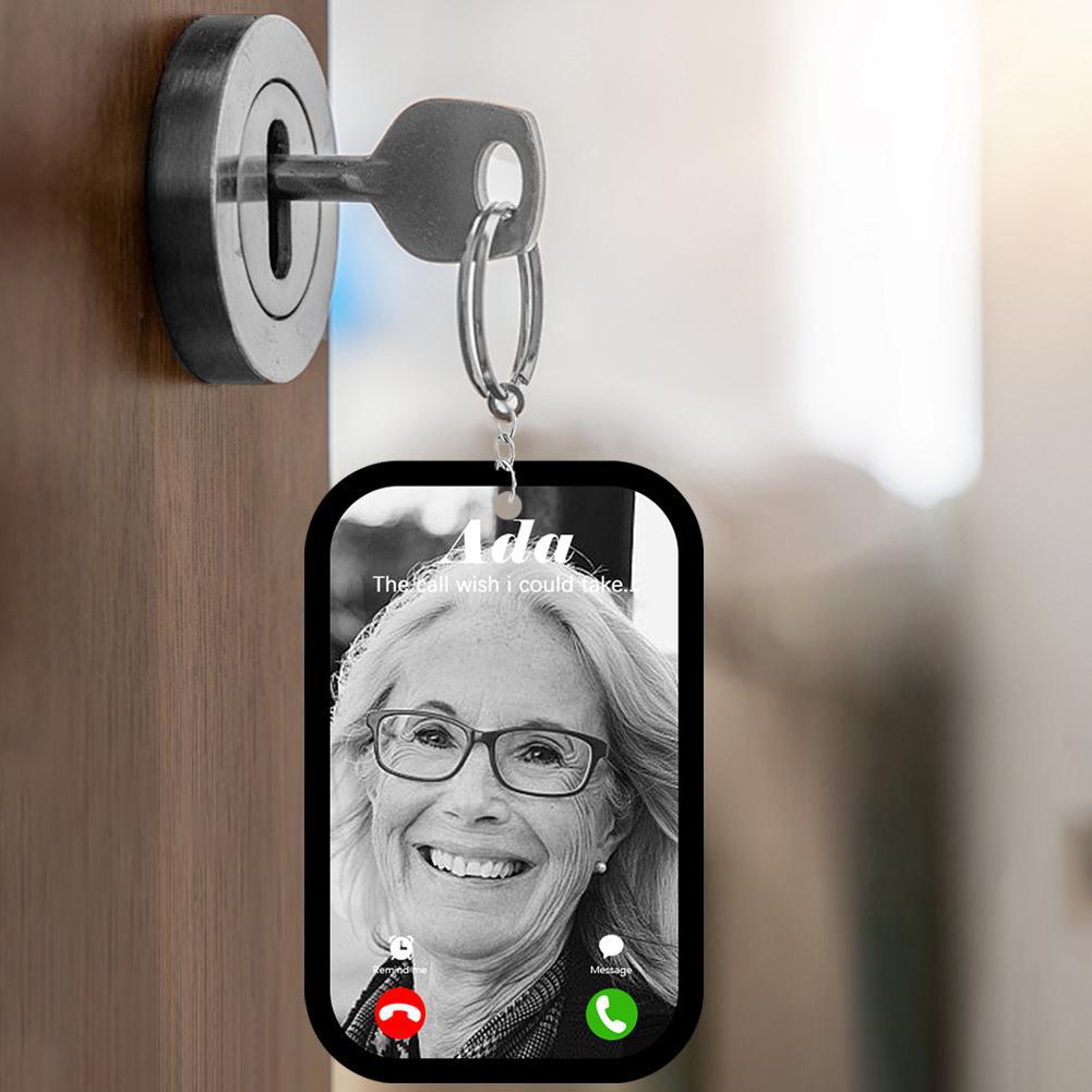 Acrylic Personalised Photo Keychain Flat Charm