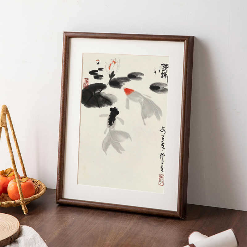 Chinese Solid Wood Photo Frame 4K Poster Frame A3 Cross Stitch Outer Frame Custom A4 Calligraphy Word Painting Frame Framed Wall Hanging