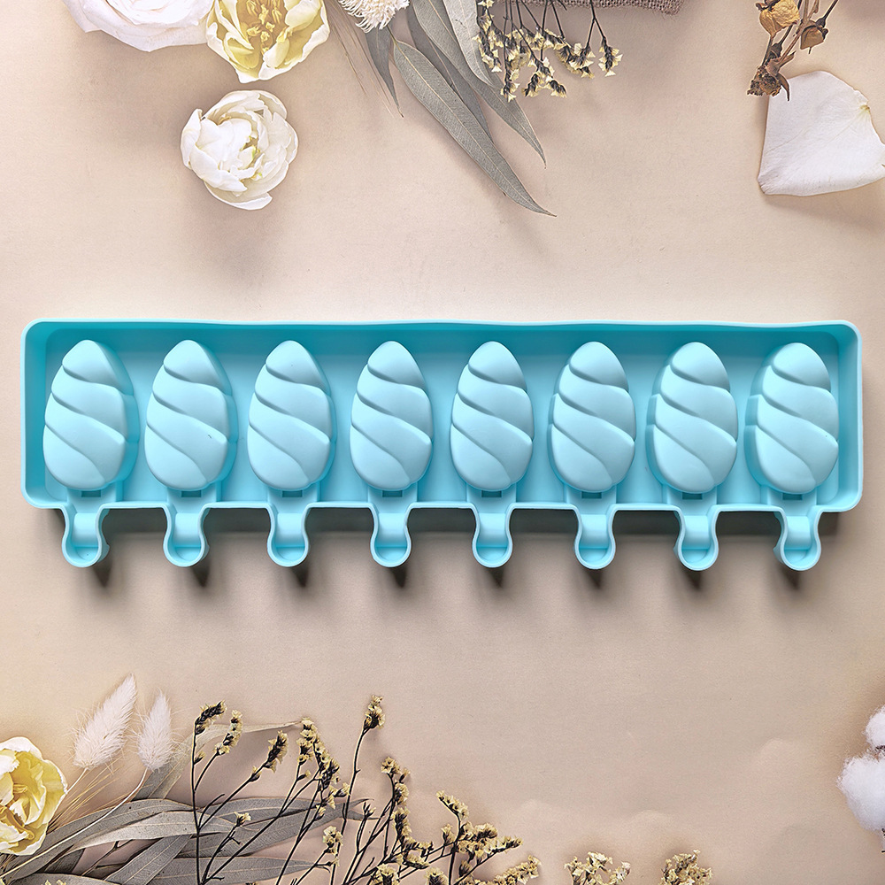 8 gotas de agua 498 helado helado silicona molde de hielo DIY pudín accesorios de pastel herramientas de horneado