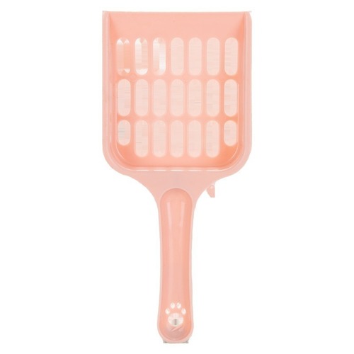 Pet Cat Litter Shovel Plastic Long Handle Hollow Cat poop Scoop Candy Color Cat Litter Box Scoop Small Dog Poop Pickup Tool