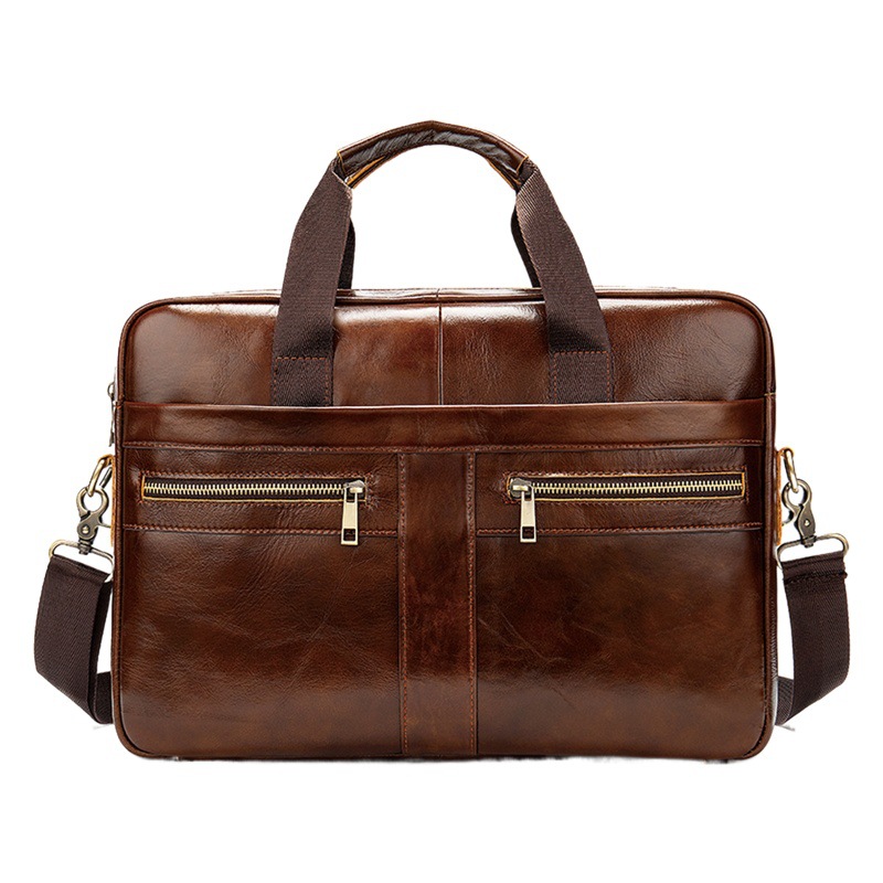 Genuine Leather Men's Briefcase Business Travel Men's Bag First Layer Cowhide Portable Lawyer Computer Bag Business Handbag Men