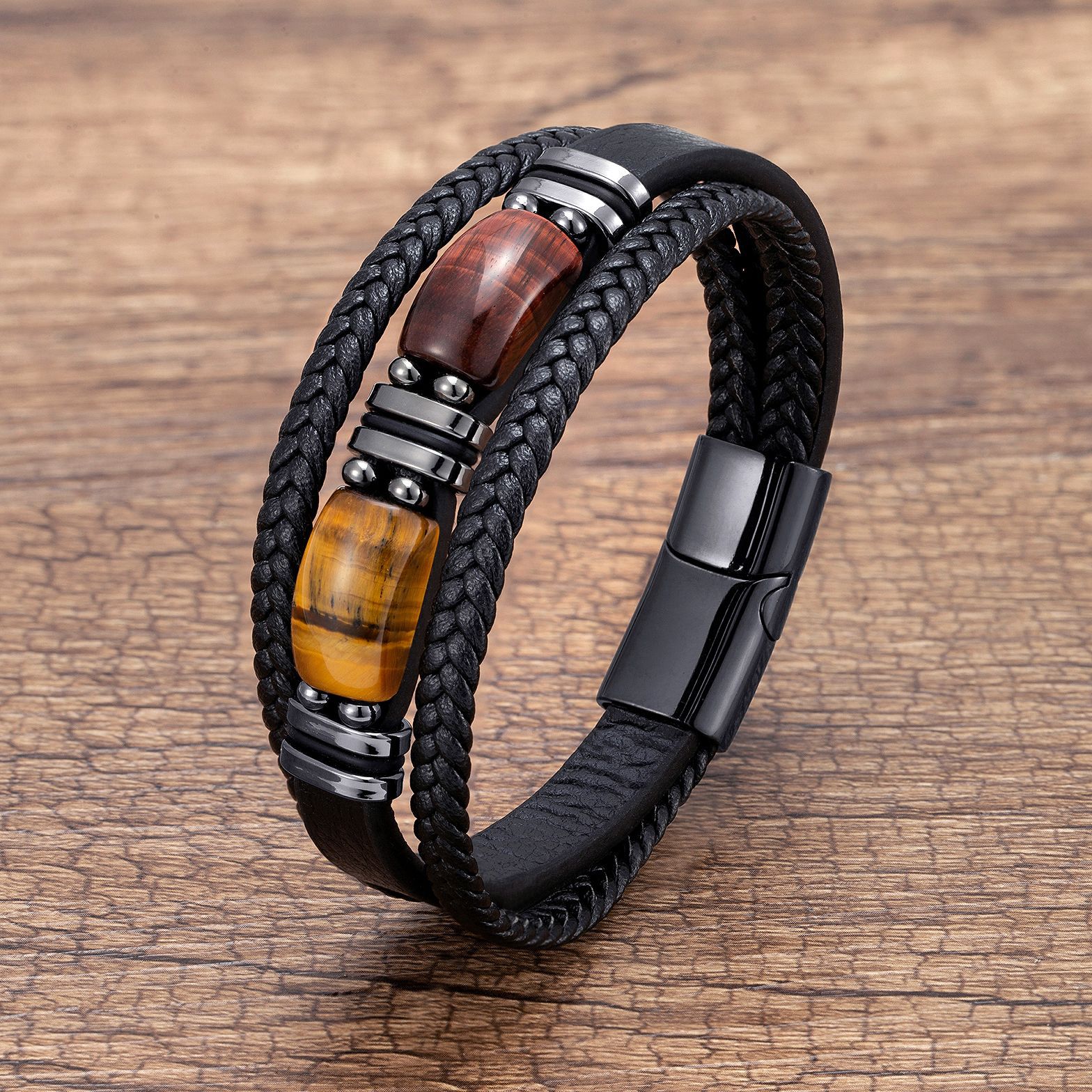 Casual Geométrico Acero Inoxidable 316 Hombres Pulsera display picture 2