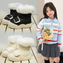 2025新款冬季女童雪地靴儿童靴加绒加厚中大童棉鞋防水棉靴