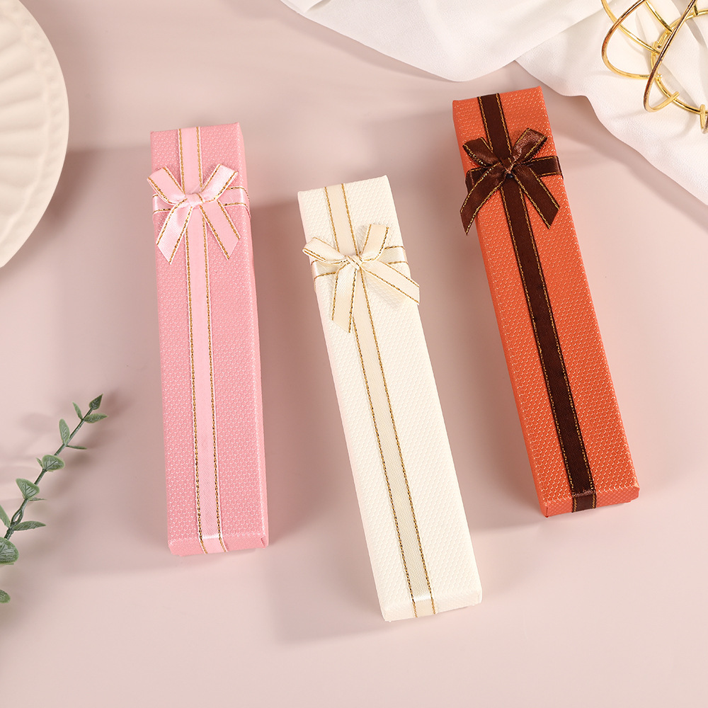 Fábrica directa nueva caja de regalo de madera collar pinzas de cabello caja de embalaje de joyería regalo de cumpleaños caja de regalo de arco creativa