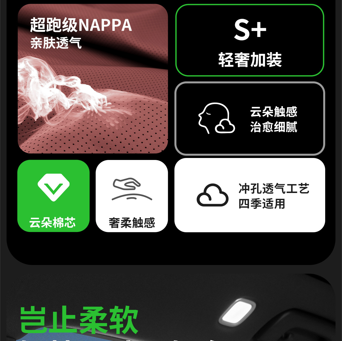 2025 New Car Headrest Cushion, Comfortable and Breathable, Universal Seat Pillow and Lumbar Support for All Seasons