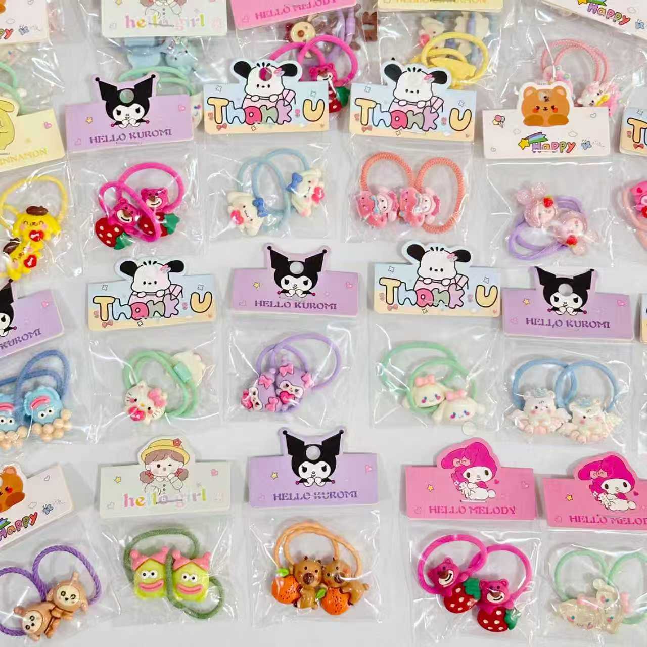 Cartoon children's durable elastic harmless hair rope
