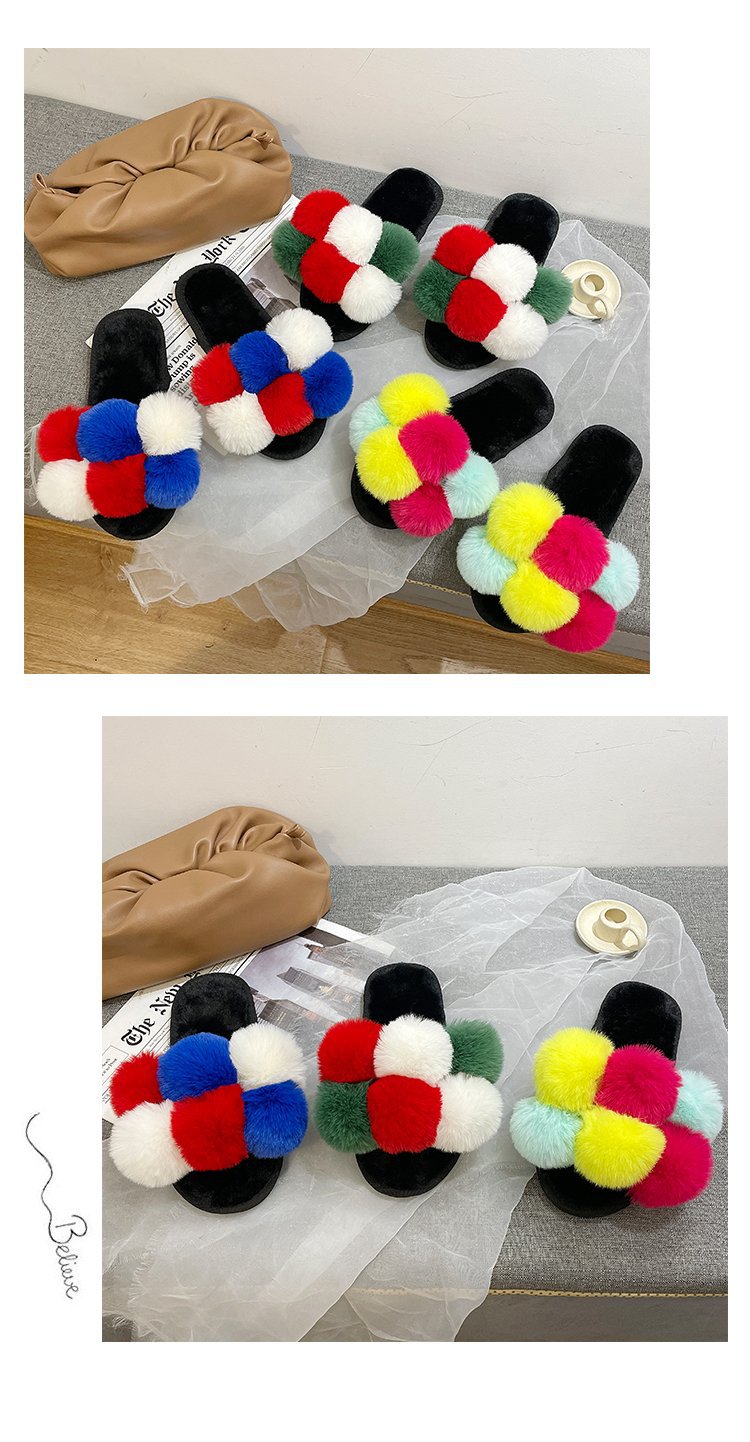 one-word plush cotton slippers nihaostyles clothing wholesale NSDFX84301