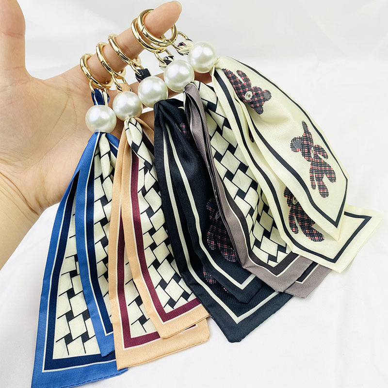 Korean Fashion Silk Scarf Keychain Pendant Creative Mobile Phone Shell Fabric Jewelry Fashion DIY Ladies Bag Accessories Korean Fashion Silk Scarf Keychain Pendant Creative Mobile Phone Shell Fabric Jewelry Fashion DIY Ladies Bag Accessories