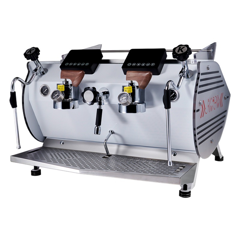 Cafetera semiautomática Wasp KS707, máquina de café expreso de doble cabezal, controlada electrónicamente, cafetería especial importada de Italia
