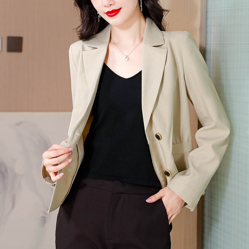 Advanced Sense Simple Straight Short Suit Jacket Women's 2024 Autumn and Winter New Elegant Elegant Fashion Commuter Top