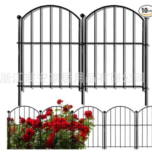 Трансграничный декоративный садовый забор забор ржавчины металлический без выкапывания животных барьер собака, арочный клан край