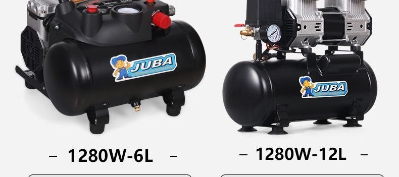 Small oil-free silent air compressor, high-pressure 220V household air compressor for home decoration, painting, and woodworking