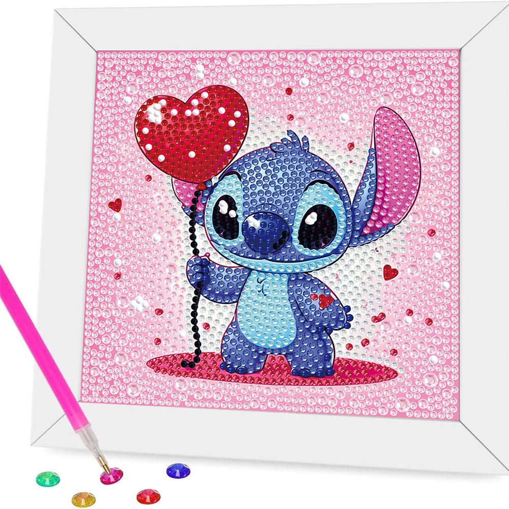 Nuevo kit creativo de pintura de diamantes DIY para niños, diseño de panda de dibujos animados, juguete de niña, pegatinas bonitas, pintura de diamantes completa, transfronterizo