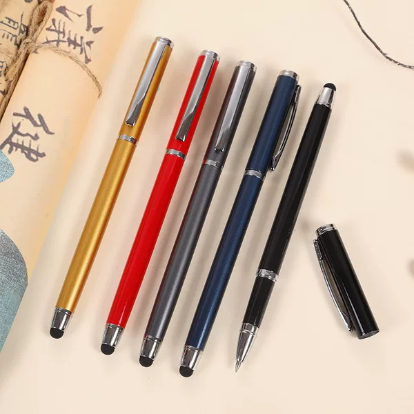 Manufacturer Supplies Metal Touch Screen Signature Pens, Office Meeting Ballpoint Pens with Engraved Logo, Student Writing Gel Pens