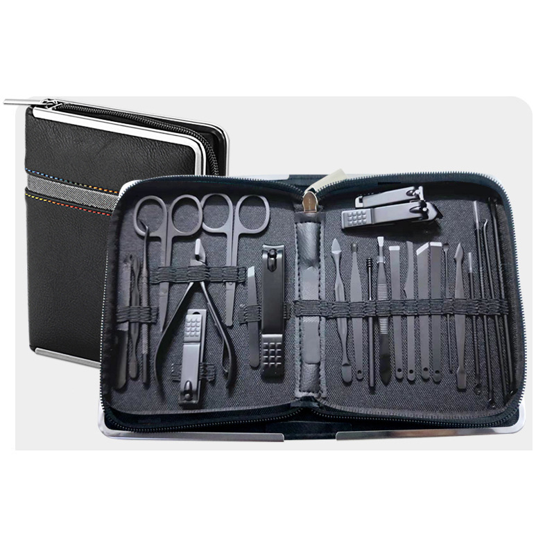 26-piece cortaúñas traje de hogar anti-Splash grandes cortaúñas Rosa oro águila nariz cortaúñas herramientas de recorte de uñas