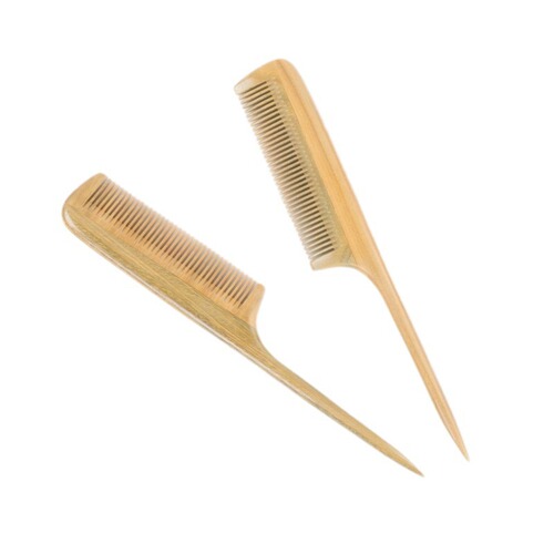 Green sandalwood pointed tail comb hair highlighting comb hair cutting comb children's hair braiding green sandalwood pointed comb