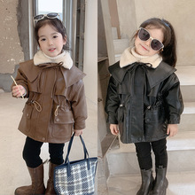 女童加厚皮衣外套冬裝2021新款兒童棉衣洋氣韓版中小童冬款皮棉襖