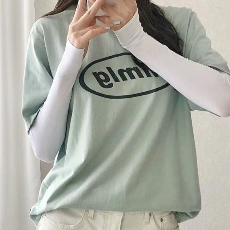 Summer Outdoor Sunscreen Ice Sleeves for Women, Thin and Solid Color, Versatile, Moisture-Wicking and Breathable, Travel Arm Sleeves for UV Protection