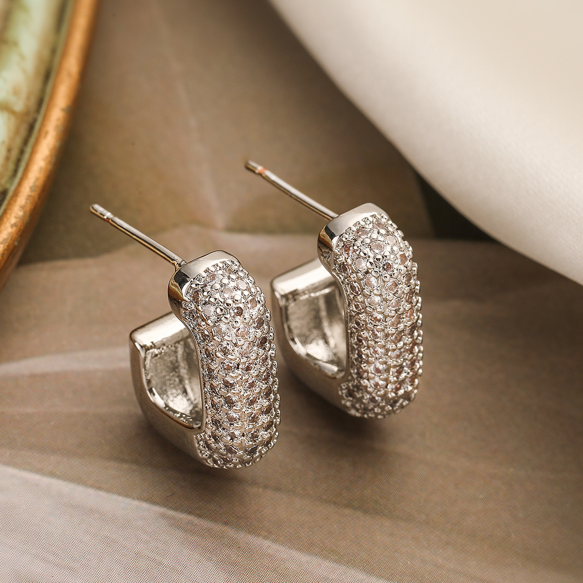 1 Par Geométrico Estilo Simple Estilo Clásico Cobre Pendientes display picture 2