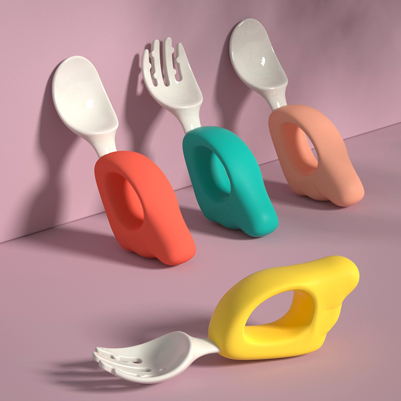 A generation of baby fork spoon learning to eat training to eat independently eating baby suit supplementary tableware