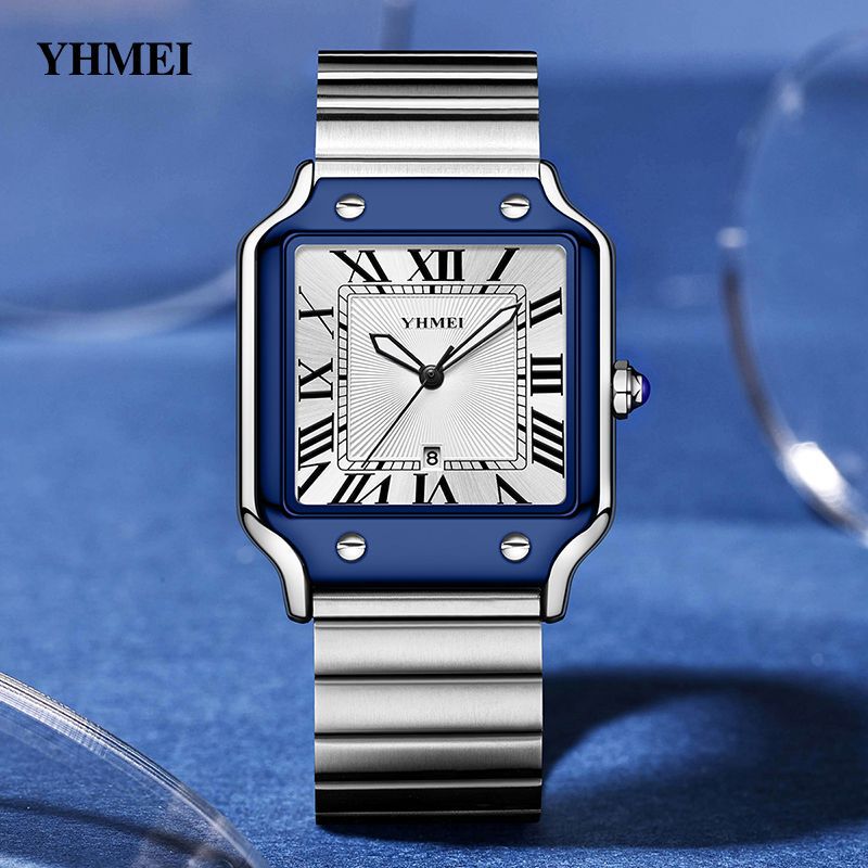 Yhmei Eternal Beauty Fashion Trend Waterproof Quartz Watch Cross-Border Simple Versatile Casual Retro Steel Band Watch