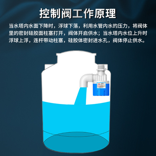 Float ball valve water full stop valve float switch water level controller water tower tank automatic water replenishment faucet