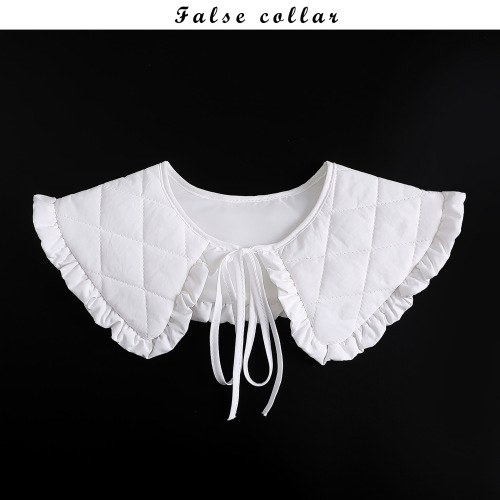 South Korea's Dongdaemun  spring new shawl with thickened cotton fake collar niche small shawl for cute women