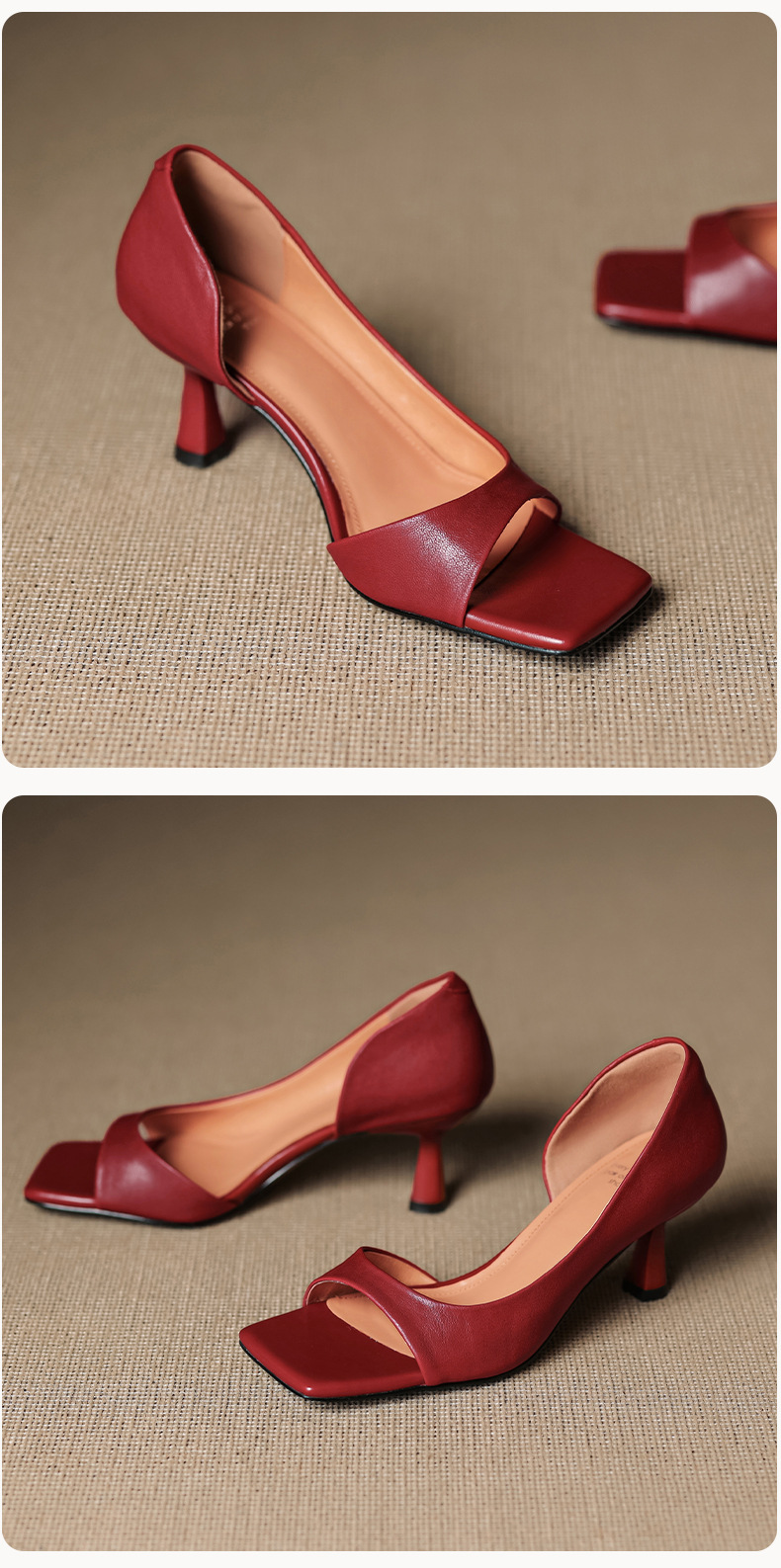 Sandal cao gót nữ hở mũi mũi vuông gót nhỏ 6 cm phong cách Hàn Quốc — đen chi tiết 26