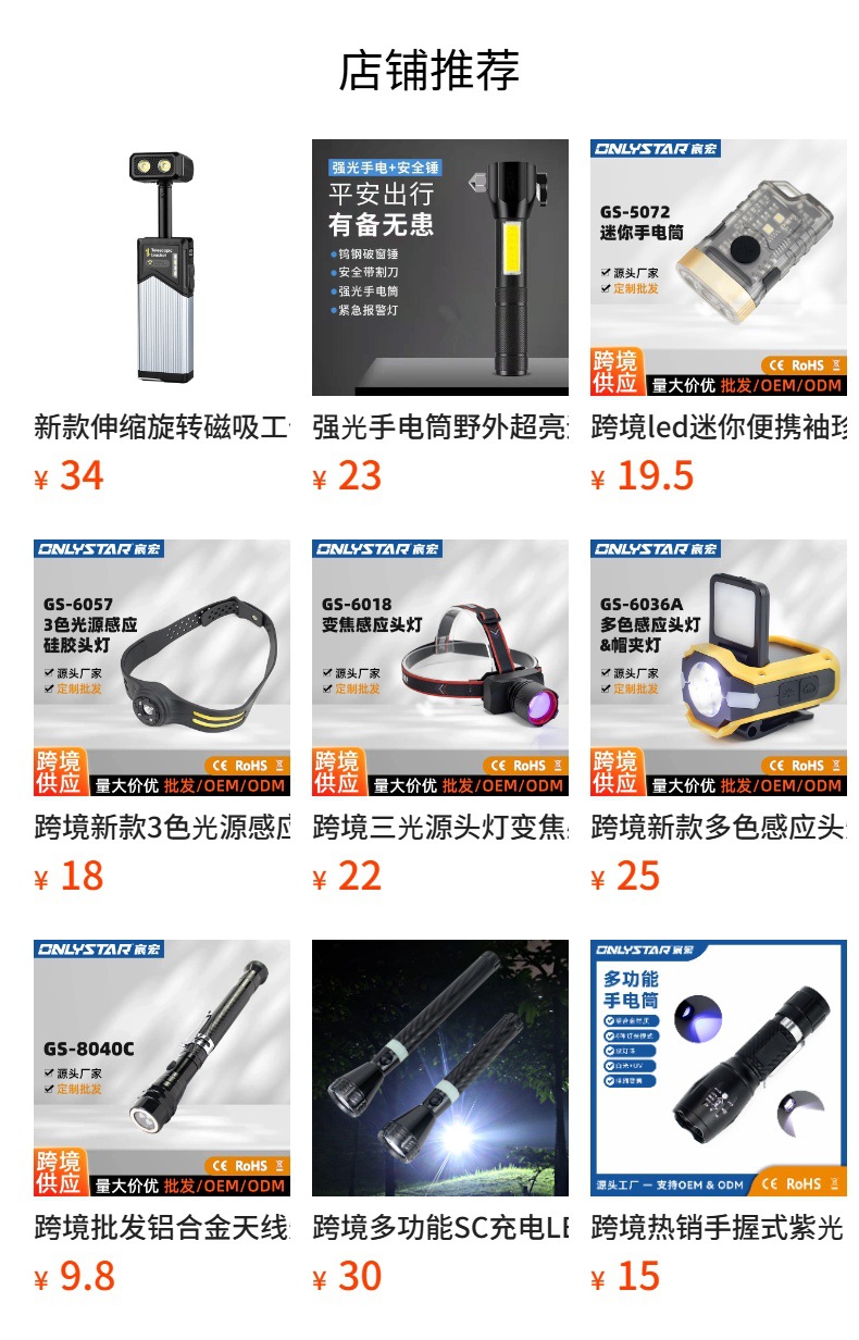 High-Power P160 with Digital Display Strong Light Type-C Rechargeable Light Outdoor Multi-Light Source Cob Satchel Flashlight
