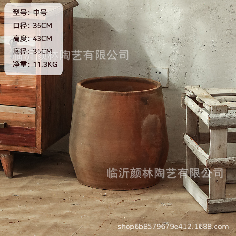Retro color de cerámica maceta de viento tranquilo maceta de cerámica