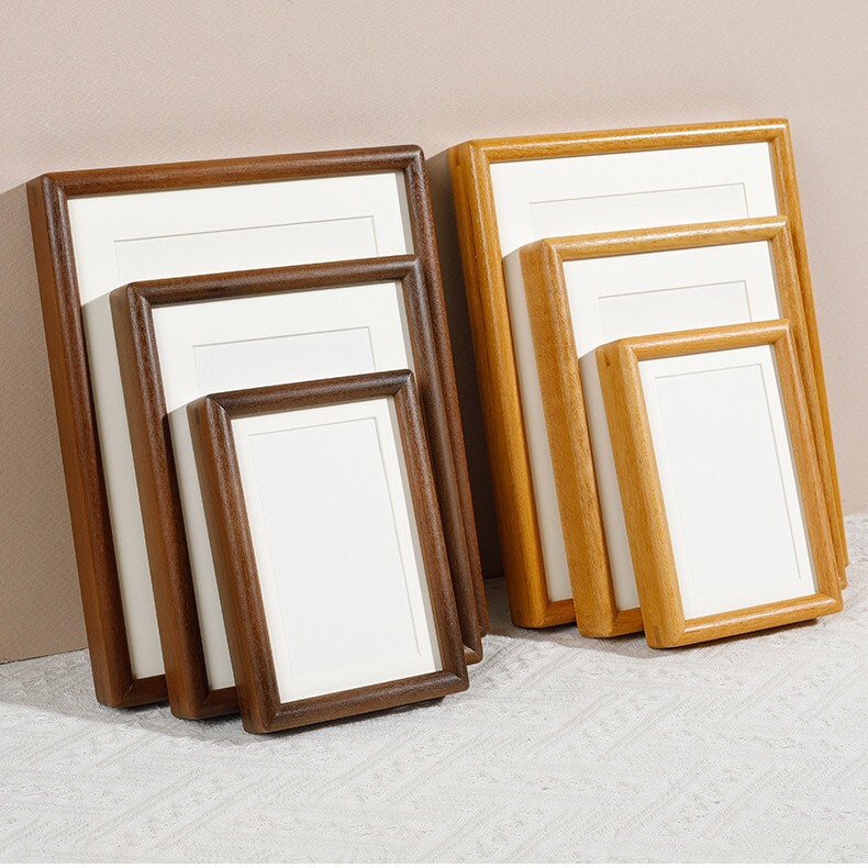 Solid wood photo frame mortise and tenon joint South American walnut round table 6 7 8 10 inch couple photo frame hanging wall factory batch Solid wood photo frame mortise and tenon joint South American walnut round table 6 7 8 10 inch couple photo frame hanging wall factory batch