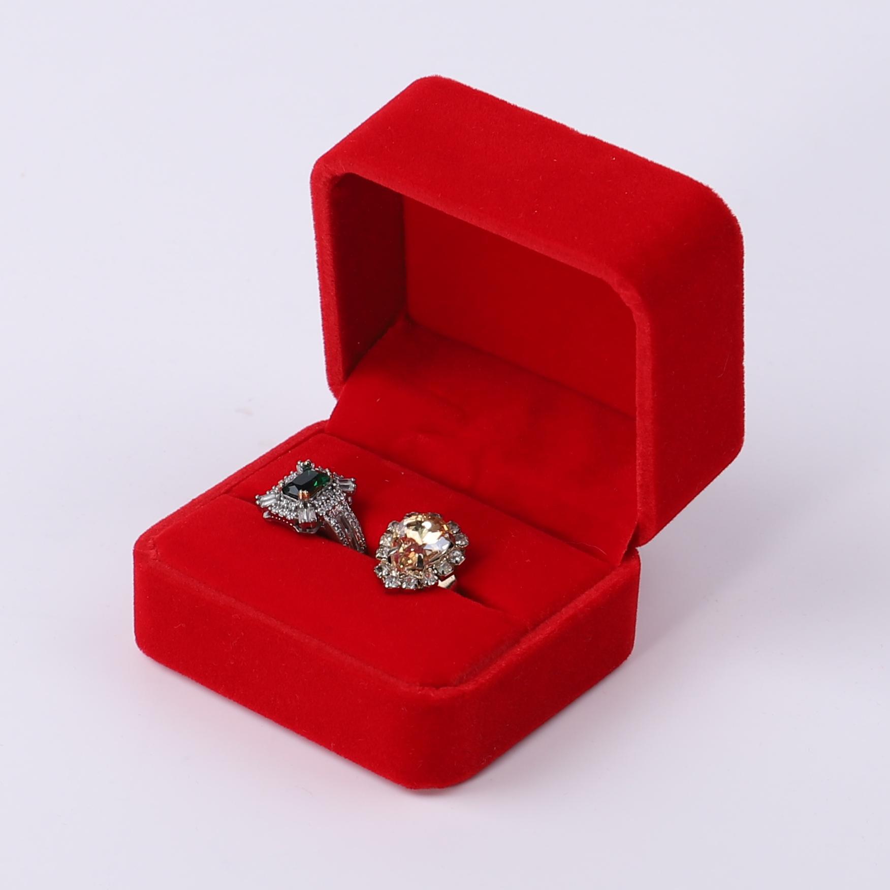 Fuente fábrica venta directa franela joyería caja de embalaje collar pendientes caja de anillo pulsera colgante caja de cadena de mano al por mayor