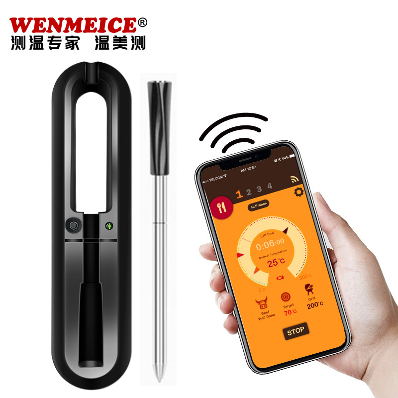 Bbq無線bluetoothバーベキュー温度計スマートプローブ式焼肉温度計オーブン肉類食品温度計|undefined