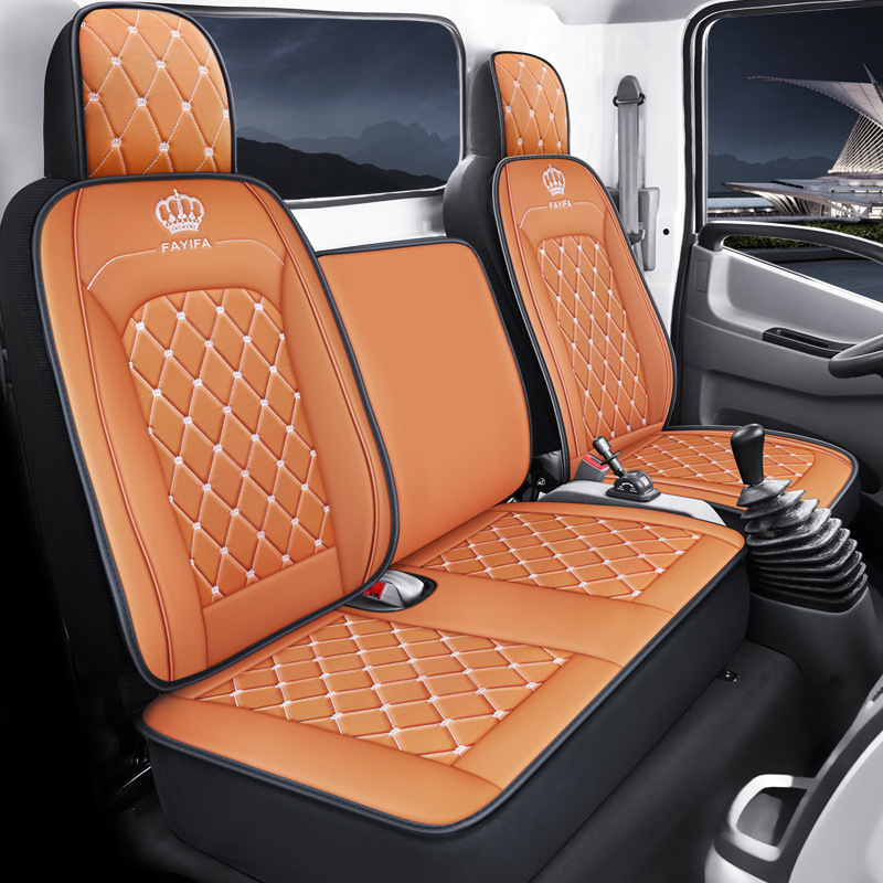 2023 nueva corona de cuero / cuero seda de hielo Futian Jiangling Jianghuai camión ligero cojín de automóvil principal y copiloto de camión