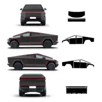 Применимо для Tesla Cybertruck внедорожный универсал Cybertruck специально выделенный TPU яркий черный автомобильный лак защитная пленка