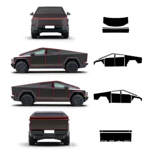 Tesla Cyber Off-Road üçün xüsusi TPU parlaq qara Cybertruck qoruyucu film
