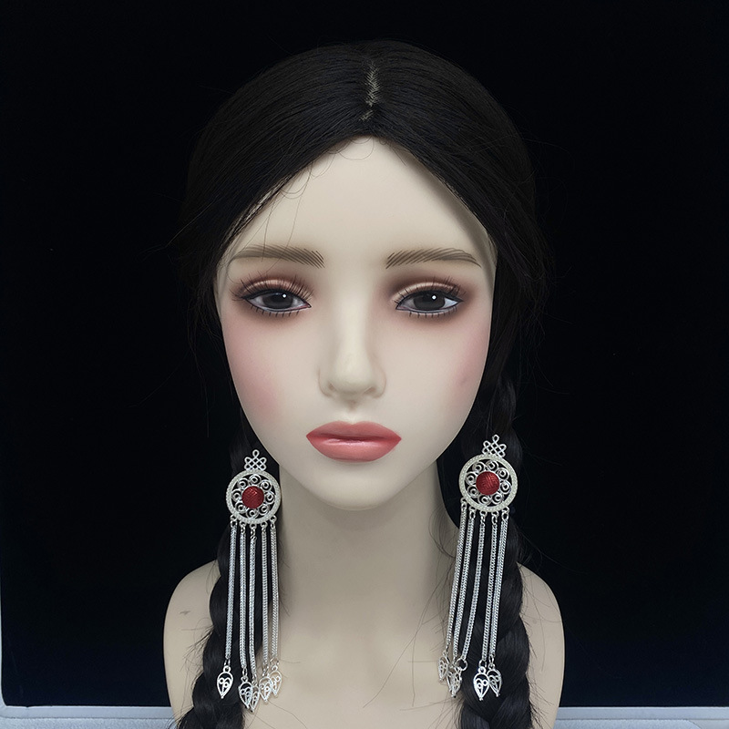 [Mongolian Style Hair Accessory] Ethnic Style Performance Hair Ornament with Sparkling Diamonds and Tassels