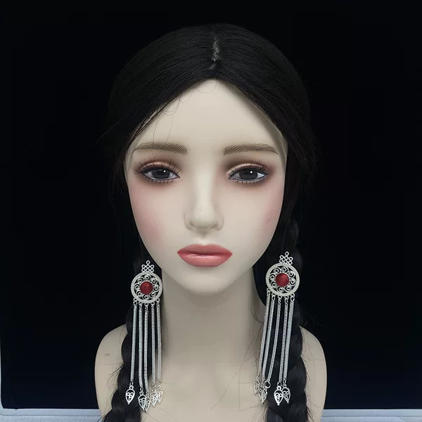 [Mongolian Style Hair Accessory] Ethnic Style Performance Hair Ornament with Sparkling Diamonds and Tassels