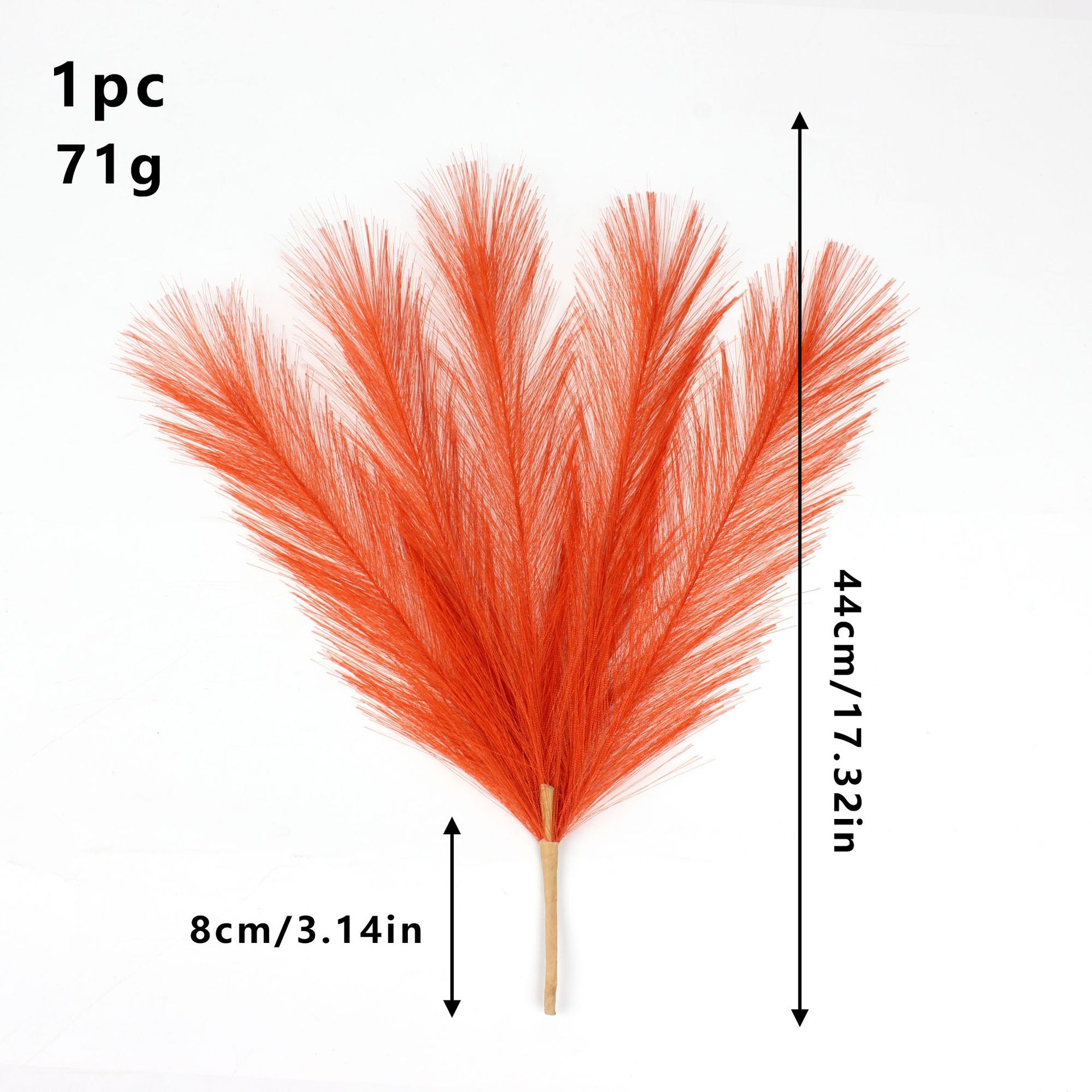 오렌지 팜파스 포크 5개