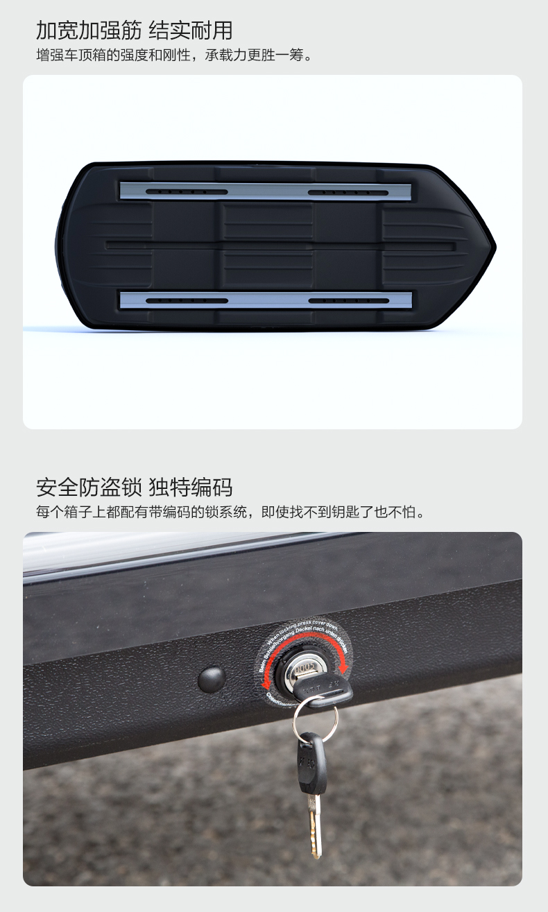 Car Luggage Roof Travel Box Large Capacity Thickened Widened Suv Storage Box Crossbar Luggage Rack
