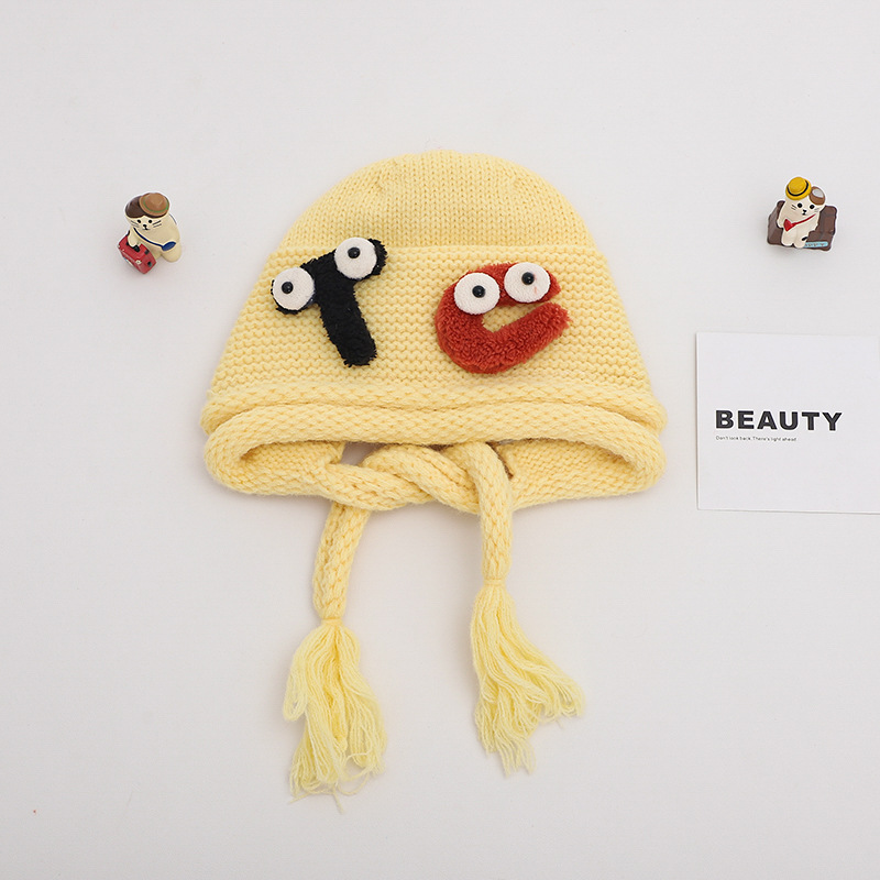 Sombreros infantiles otoño y invierno nuevos bonitos multicolor caliente para hombres y mujeres bebés sombreros de lana a prueba de viento