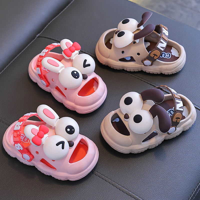 Cute Summer Clogs For Boys And Girls Non-Slip Kids Shoes Warehouse Kids Footwear For Bathing Cool Design Head Cover_voghion.com