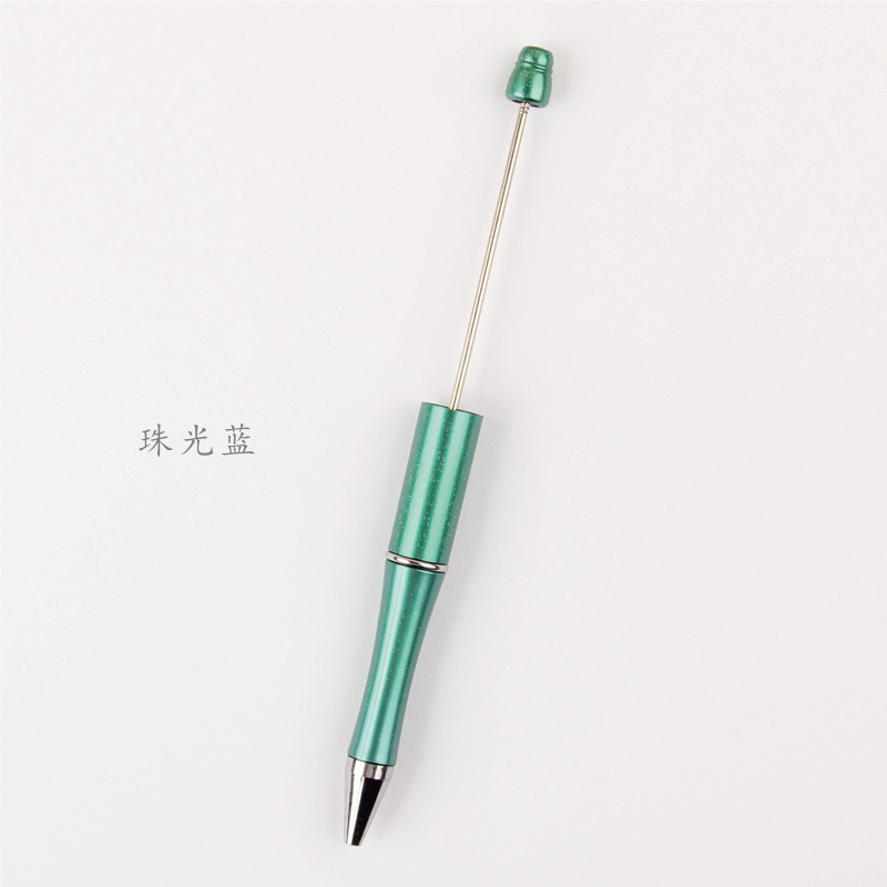 En stock al por mayor creativo de dibujos animados papelería DIY con cuentas bolígrafo logotipo imprimible