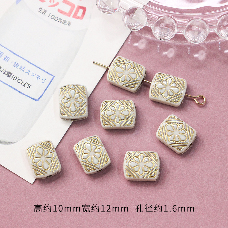 レトロなヴィンテージのバロック描金のバラの花の数珠diy手作りのブレスレットのネックレスの材料の部品のアクセサリー|undefined