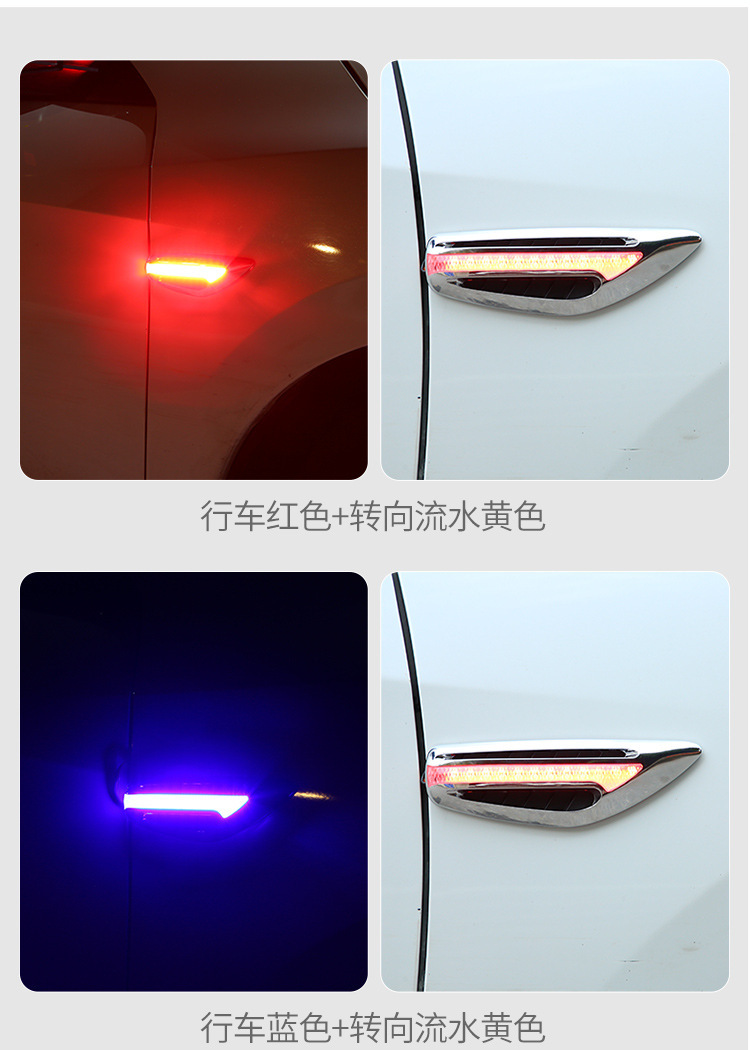 Car High Brightness LED Sequential Side Turn Signal Light Fender Lamp