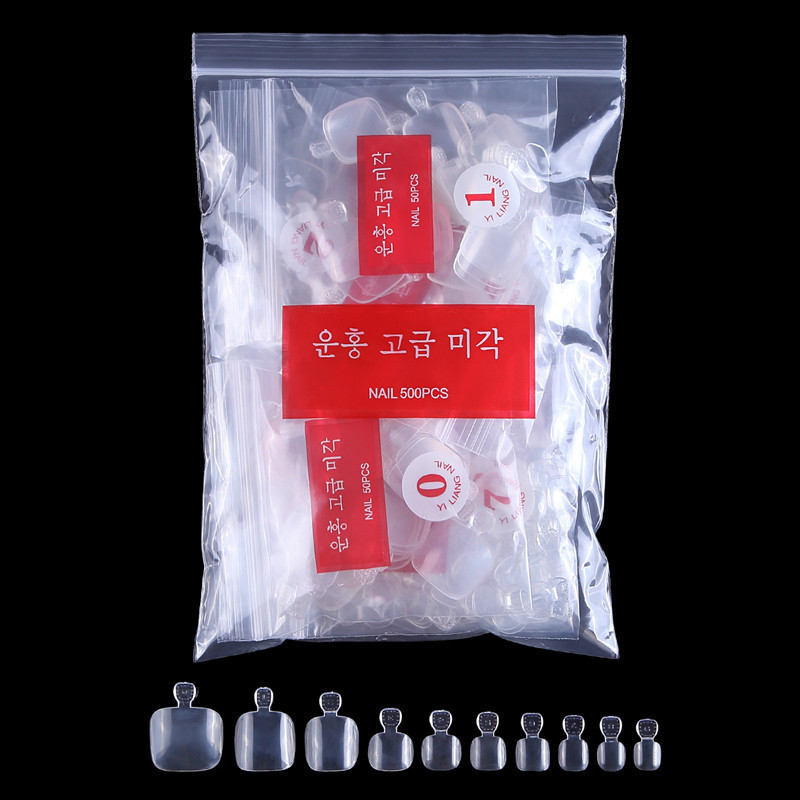 Manicure toenails practice 600 pieces of toenails transparent color full paste nail art nail natural white excluding tax Manicure toenails practice 600 pieces of toenails transparent color full paste nail art nail natural white excluding tax