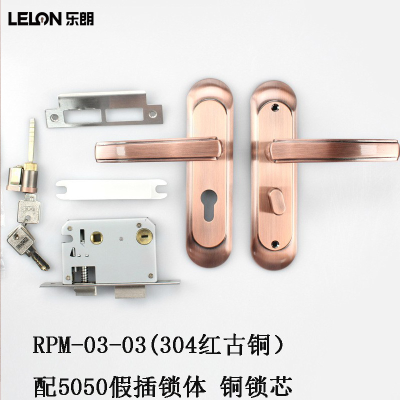 Cerradura interior de acero inoxidable personalizada cerradura de panel de núcleo falso cerradura doméstica silenciosa cerradura de mano de dormitorio cerradura de puerta interior