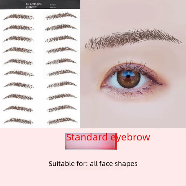 Tiktok same style in stock wholesale 6D imitation ecological eyebrow stickers black eyebrow stickers 3D three-dimensional tattoo stickers
